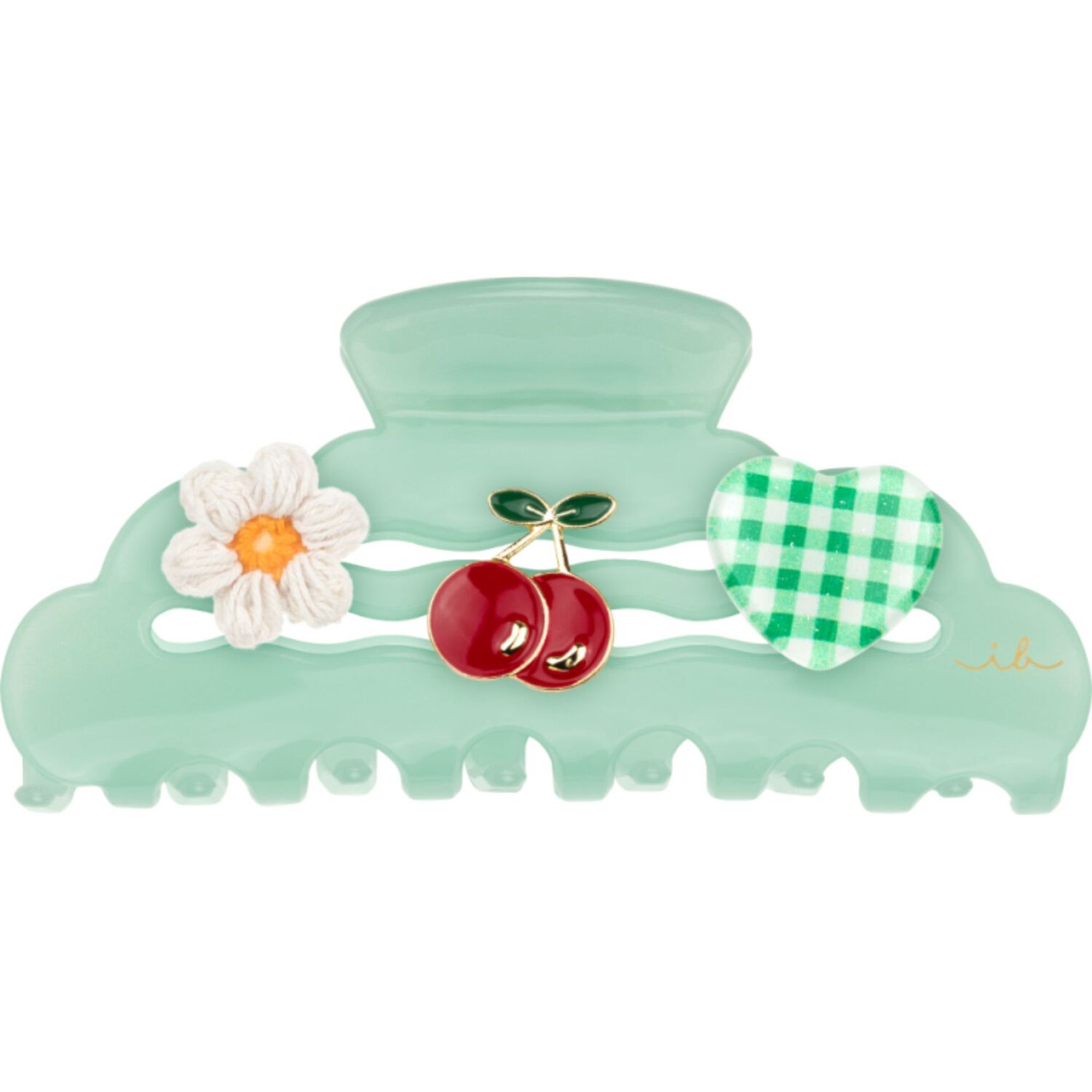 Myclaw Picnic Pop - Pince à Cheveux Verte + 5 Charms