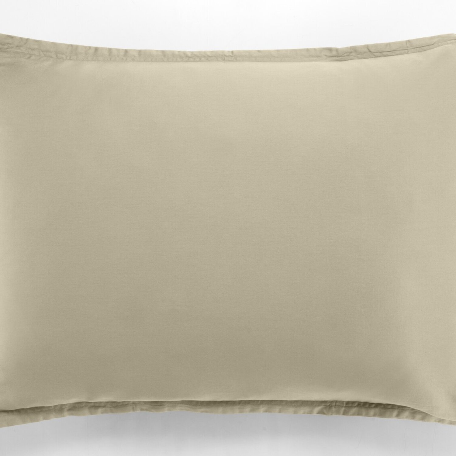 Paire de Taies d'oreiller 100% satin de coton 105 fils beige