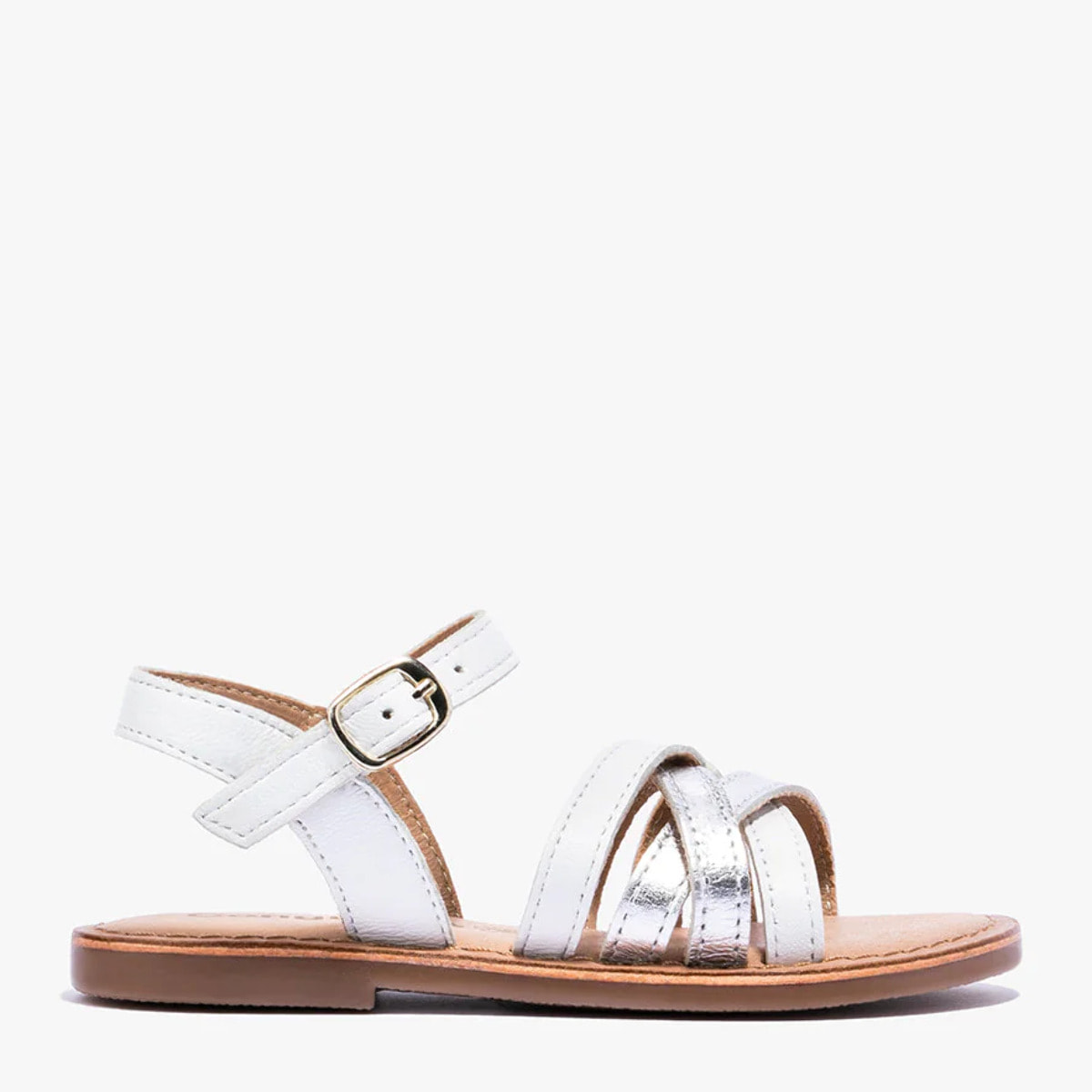 Sandali da bambina con fibbia Napa in