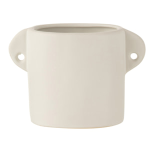 J-Line cache-pot Renaissance - céramique - blanc - 2 pièces - Ø 8.5 cm