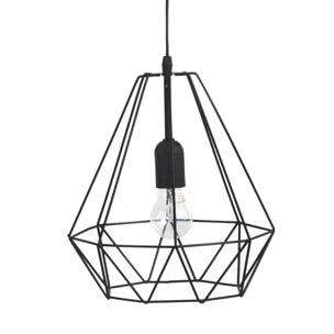 Suspension filaire "Drim" noire - métal D25 cm