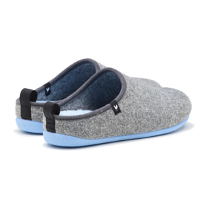 Zapatillas De Casa Lanna Woman Gris & Azul