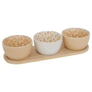 Service apéritif Leopardi 4 pièce(s) L30xp10xH6cm