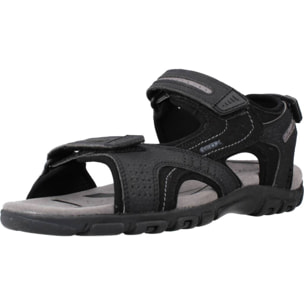 Sandalias Hombre de la marca GEOX  modelo UOMO SANDAL STRADA NEGRO