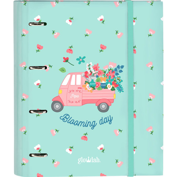 Carpeta 4 anillas 35mm c/recambio glowlab "pepa"