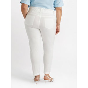 Fiorella Rubino - Pantaloni in cotone e lyocell stretch - Bianco