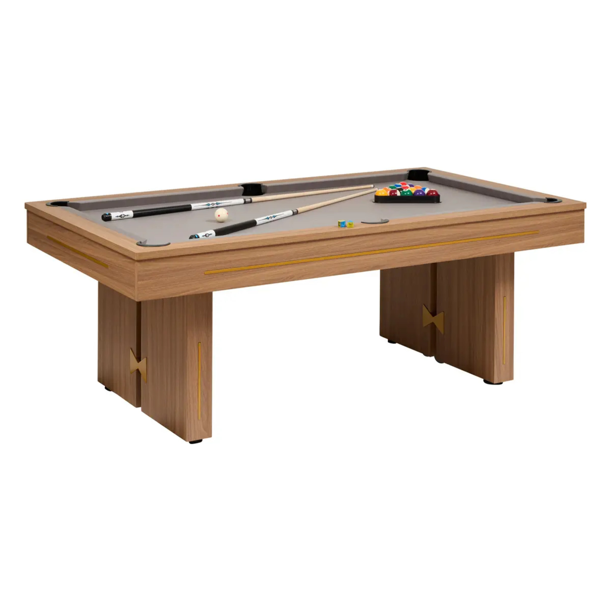 Table de billard Dave marron 215x121,8cm