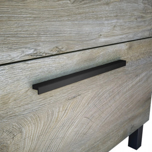 Mueble de baño con espejo Sense 3 cajones Roble Alaska