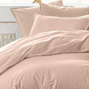 Housse de couette Percale de coton lavé Uni