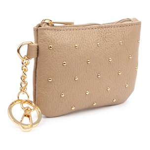 Bellosguardo Monedero Mujer. De piel auténtica acabado Dollaro con detalles metálicos.