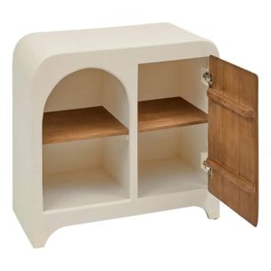 Buffet 1 porte 4 niveaux Sienna beige H85cm