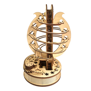 Maqueta de Madera 3D, con movimiento mecánico diseño de pista de bolas Mecánicas. 324 Piezas.