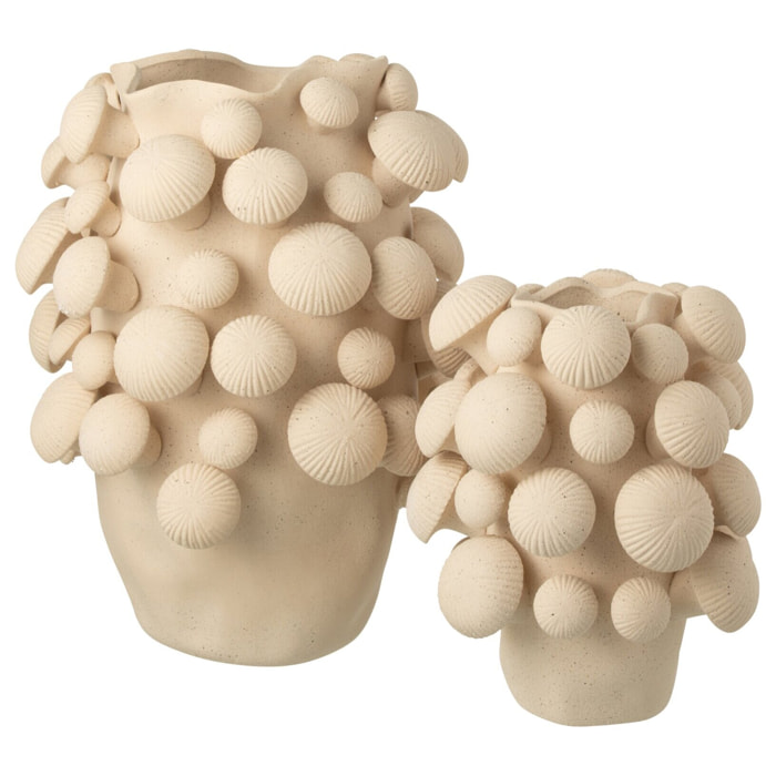 J-Line vase Fungi - céramique - beige - large