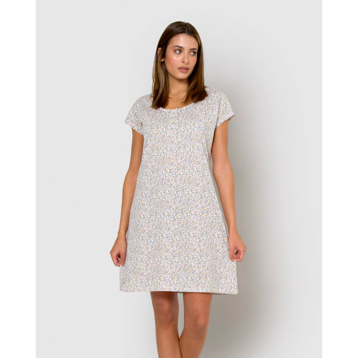 Vestido corto de algodón clarita verde