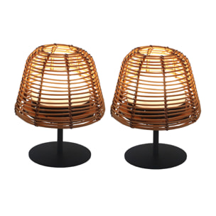 2 Lampe de table TWINS BOHEME H16CM