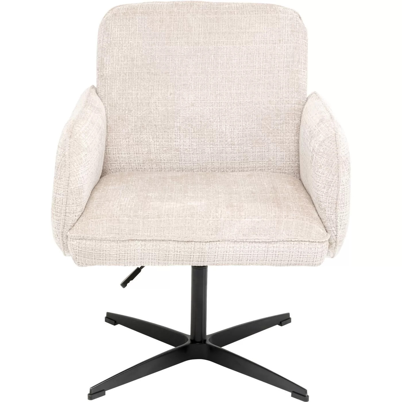 Chaise avec accoudoirs pivotante Tabea beige Kare Design