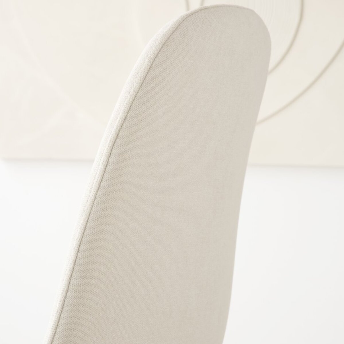 Chaise rembourrée Allende -tissu et bois-couleur beige 44 x 88 x 51 cm