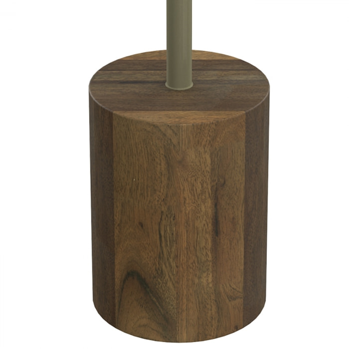 Table d'appoint ronde en bois de manguier et résine  D45 cm - Slimi