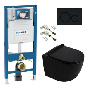 Duofix pack WC bâti-support + WC suspendu sans bride Ceramia PixL avec abattant SoftClose + plaque (GEDCEPXBMT08-FR)
