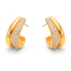 Pendientes Sadani acabado oro amarillo 18k