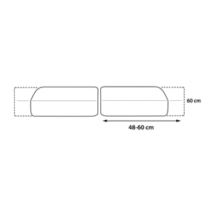 Copridivano Copriseduta Sofà Elasticizzato Smile Tinta Unita Nero