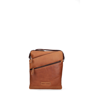 Borsa a tracolla da uomo In Vera pelle Made in Italy 13x31x3 cm