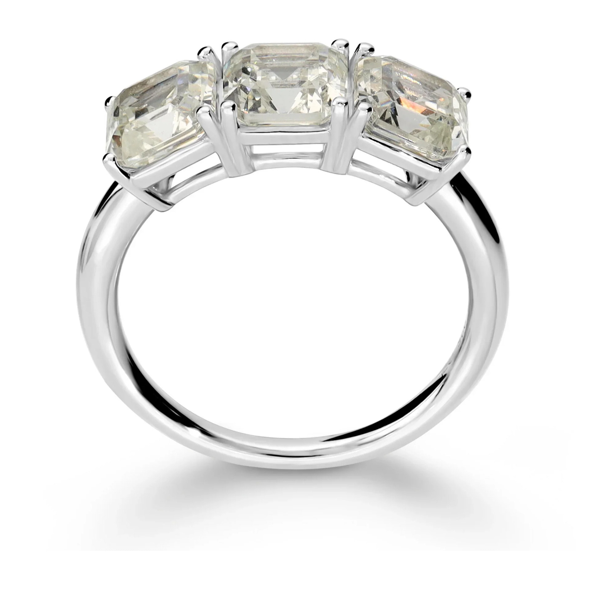 Anello Trilogy in Argento 925 con Cubic Zirconia Quadrate