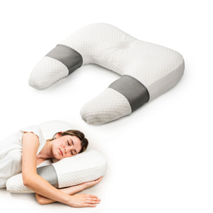 Almohada Ergonómica Multifunción Ullow InnovaGoods - Blanco