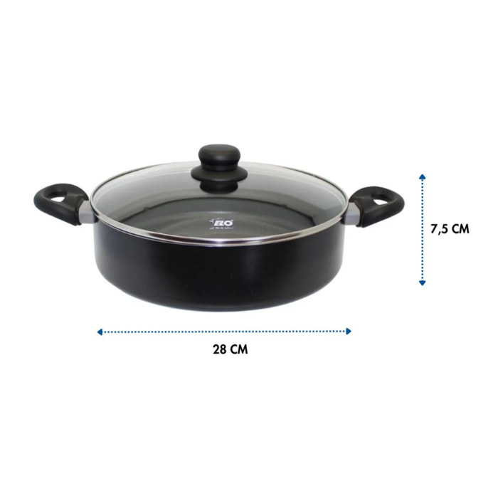 Sauteuse de cuisine 28 cm avec couvercle 3,7 litres Elo Smart Life