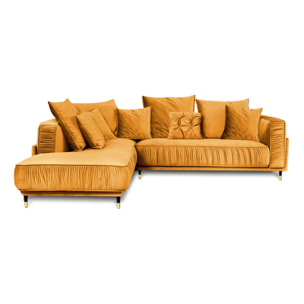 Canapé Velours Angle gauche Fiorenzo - 4 Places