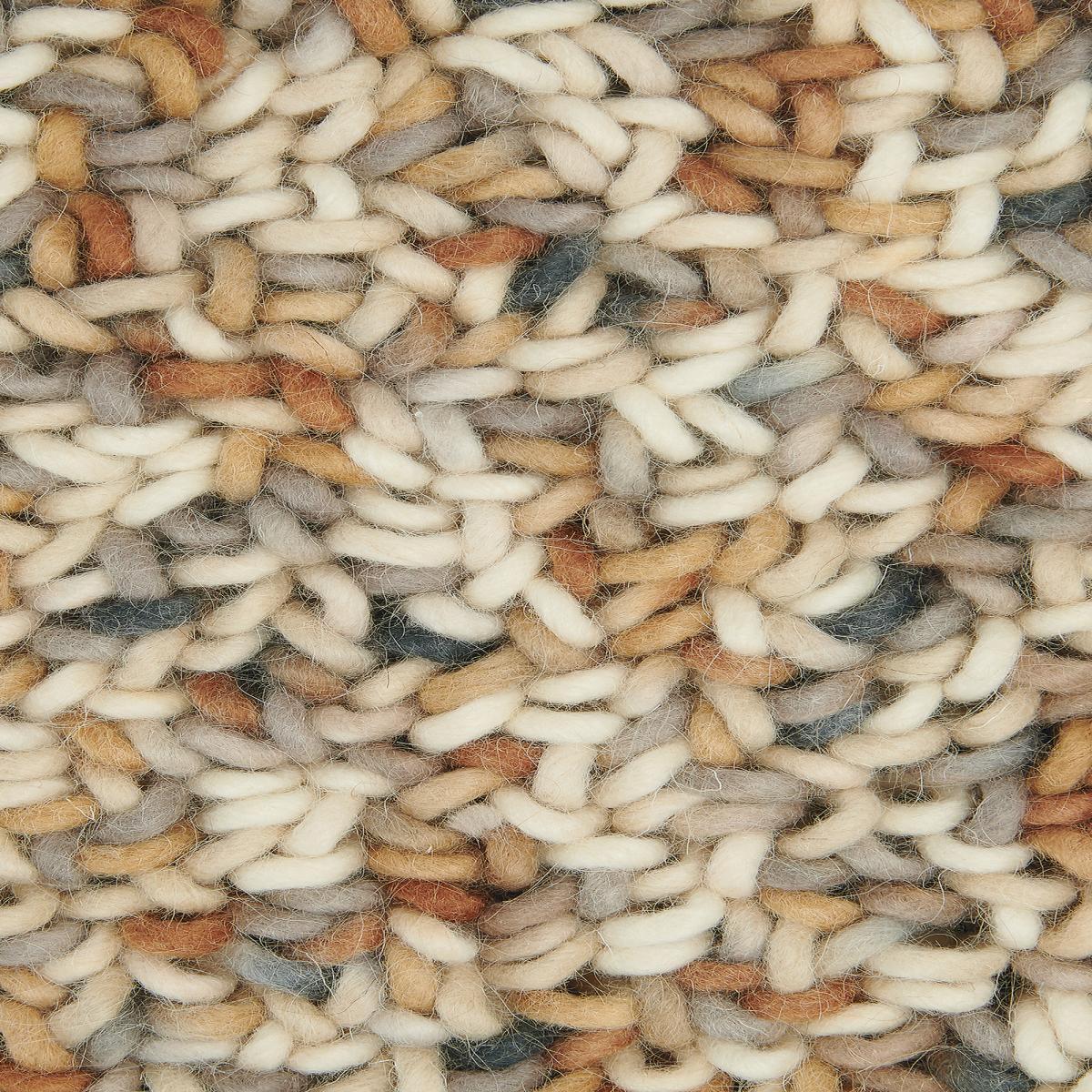Tapis longs poils shaggy tissé en laine motif faux uni KABE