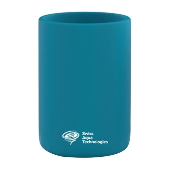 Set d'accessoires Infinitio Distributeur de savon, Porte savon, Gobelet, céramique Bleu mat PackSAT-BleuMat