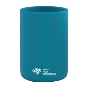 Set d'accessoires Infinitio Distributeur de savon, Porte savon, Gobelet, céramique Bleu mat PackSAT-BleuMat