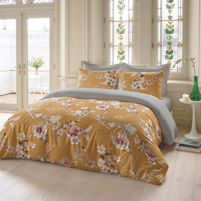 Housse de couette saori ocre