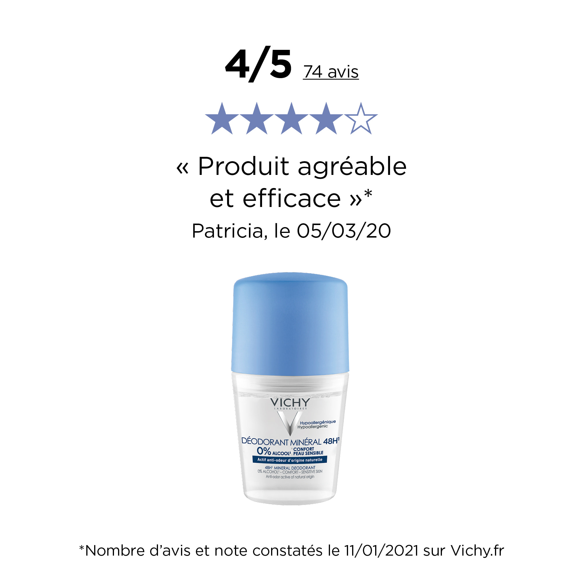 LOTx2 Déodorant Minéral 48H Bille 50ml