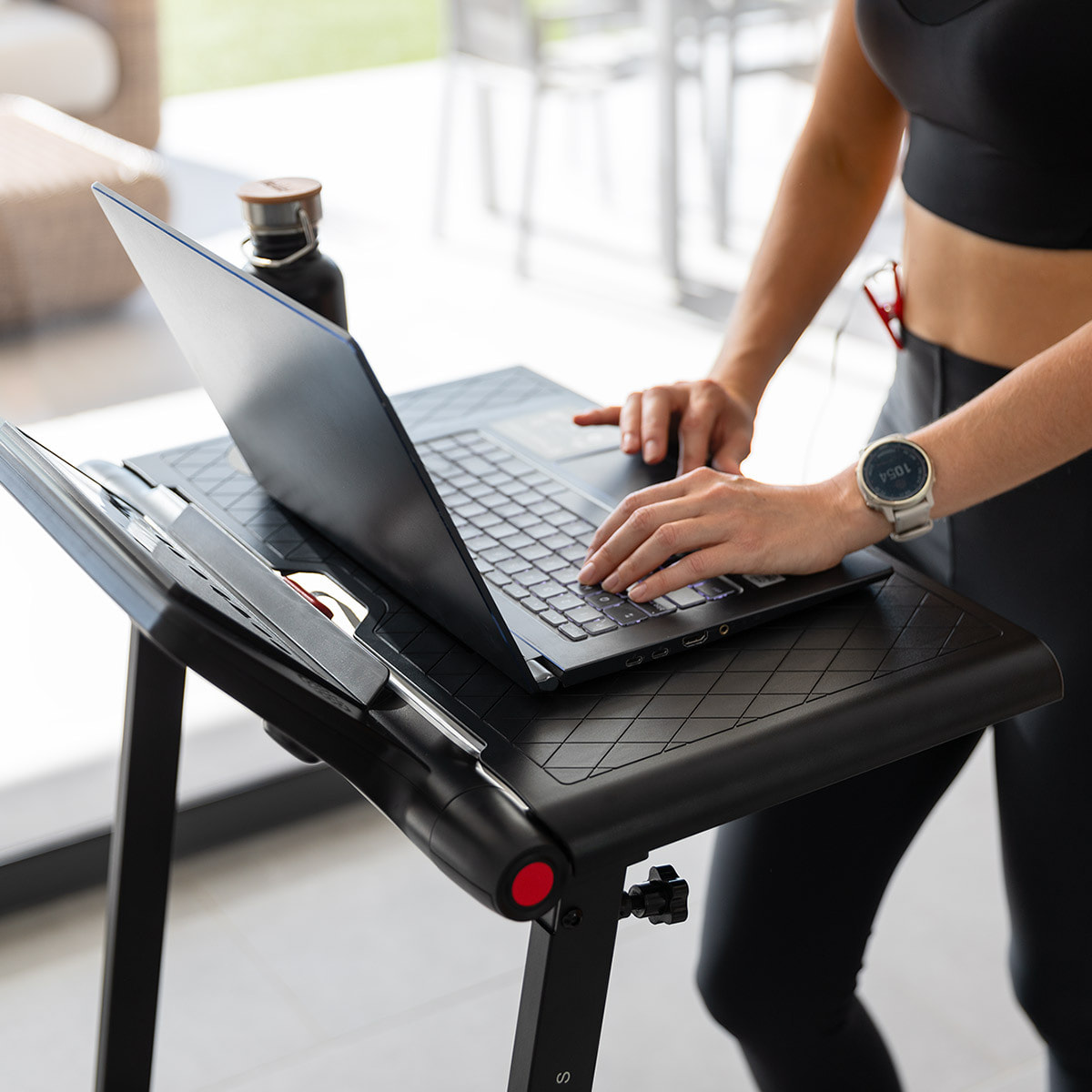Cinta de correr con soporte para PC FITFIU 12km/h,1500w, conectividad app