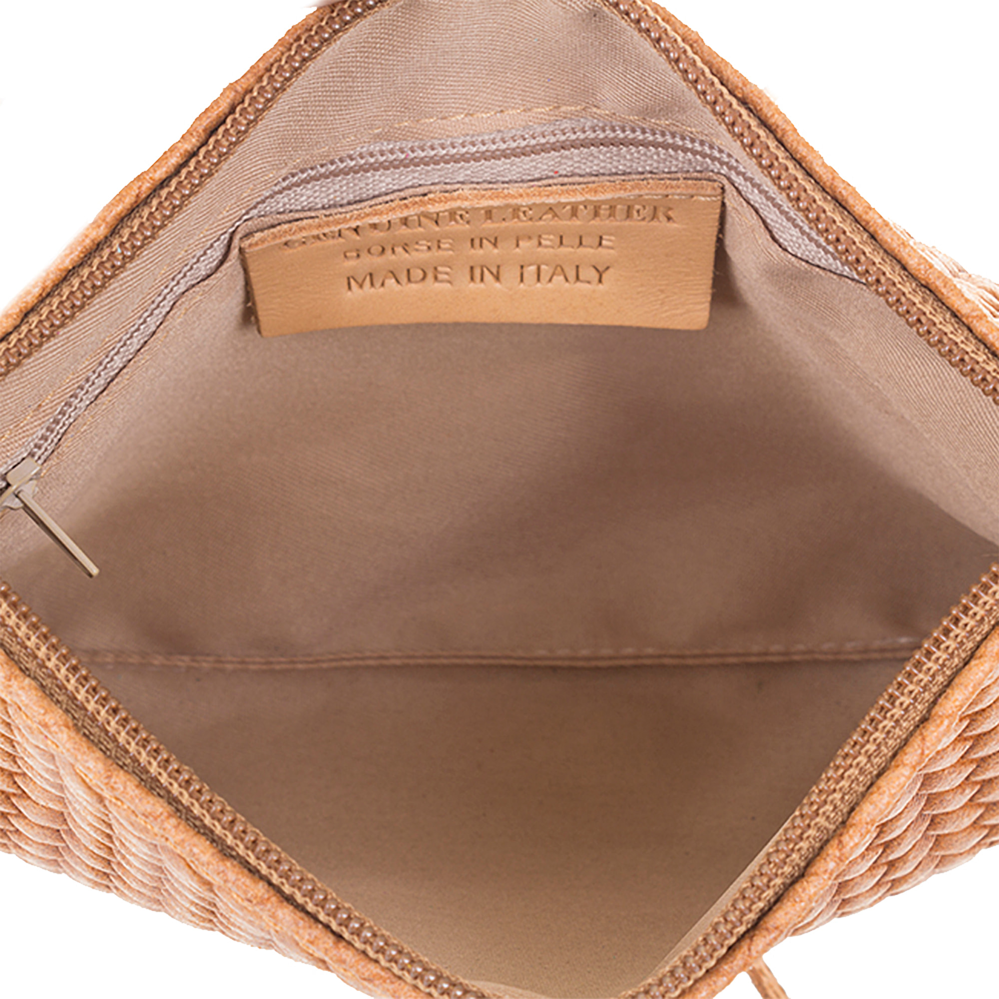 Oleggio Borsa a tracolla Donna.Pelle autentica Camoscio Incisione a V