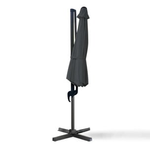 Parasol Sombra 360° rond Ø3m gris + housse