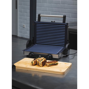 Parrilla eléctrica foodies antiadhernte con grill de 12x32x40cm de 2200w en acero inox y abs y 3 funciones masterpro