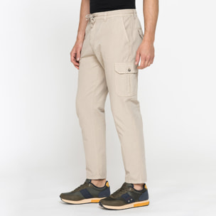 PANTALONI CHINO CON COULISSE E TASCONI LATERALI