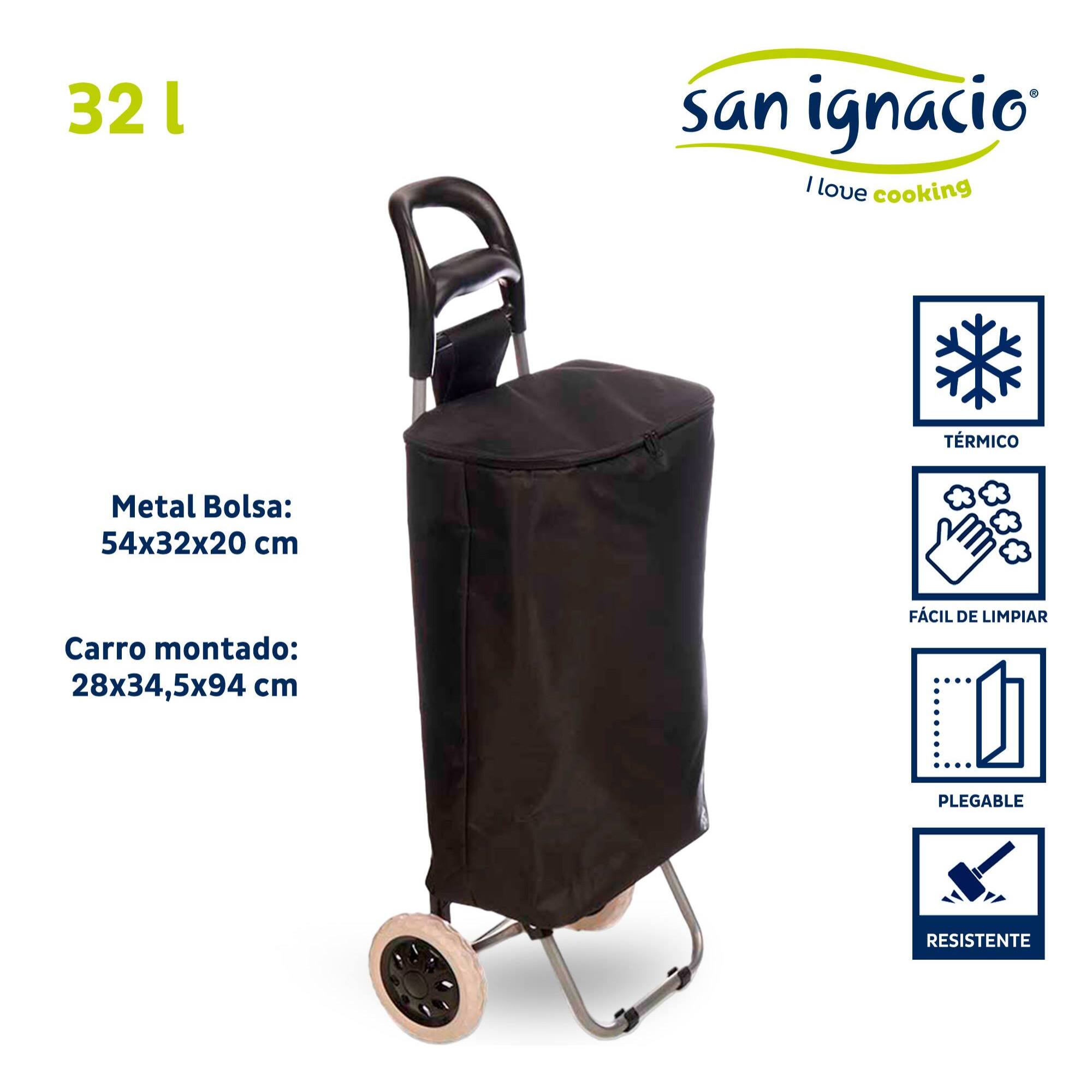 Carro compra termico 32l negro colección kinvara