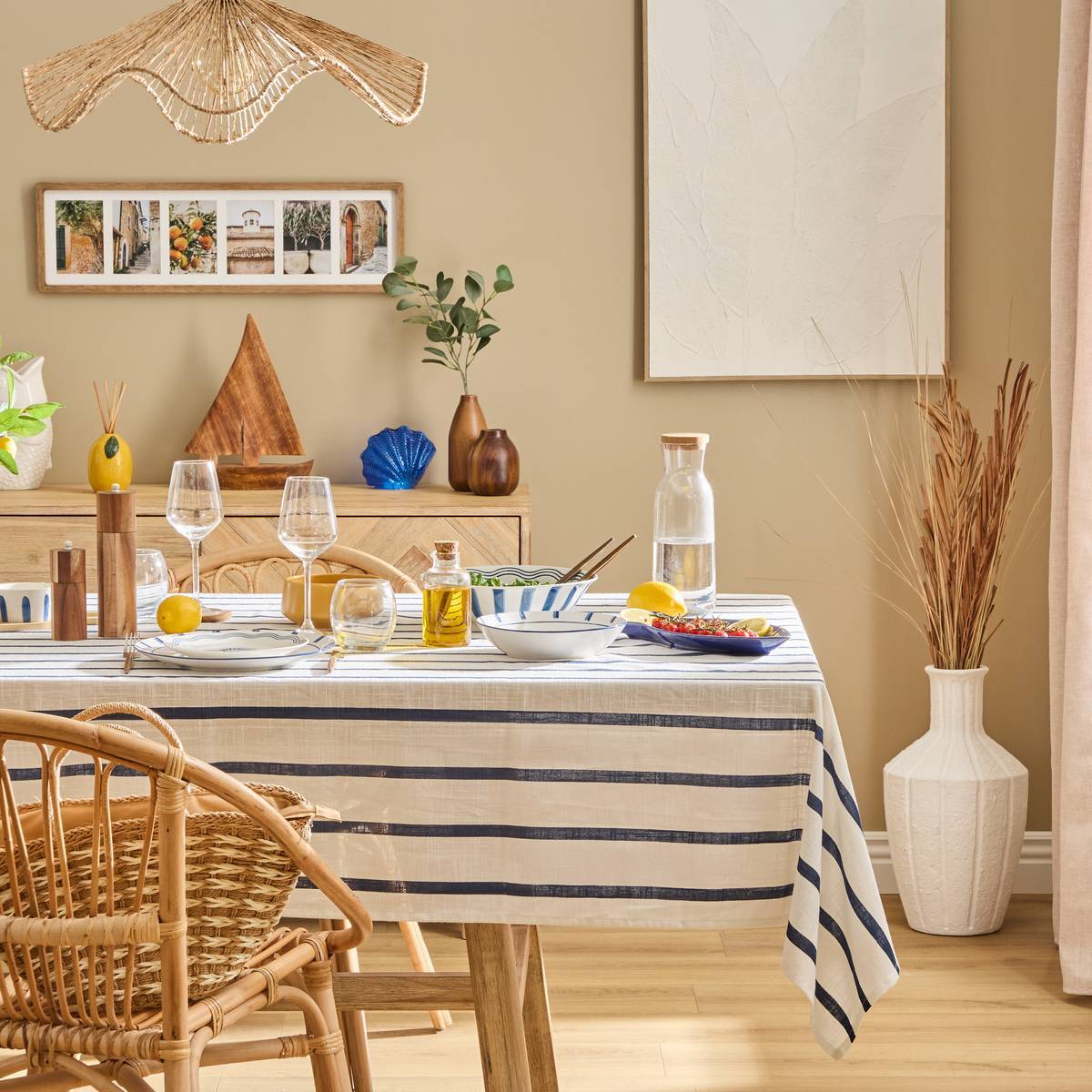 Bateau décoratif Ocea 26,5x8x33cm en manguier marron