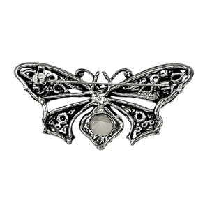 Broche mariposa en cristal Sw y plata