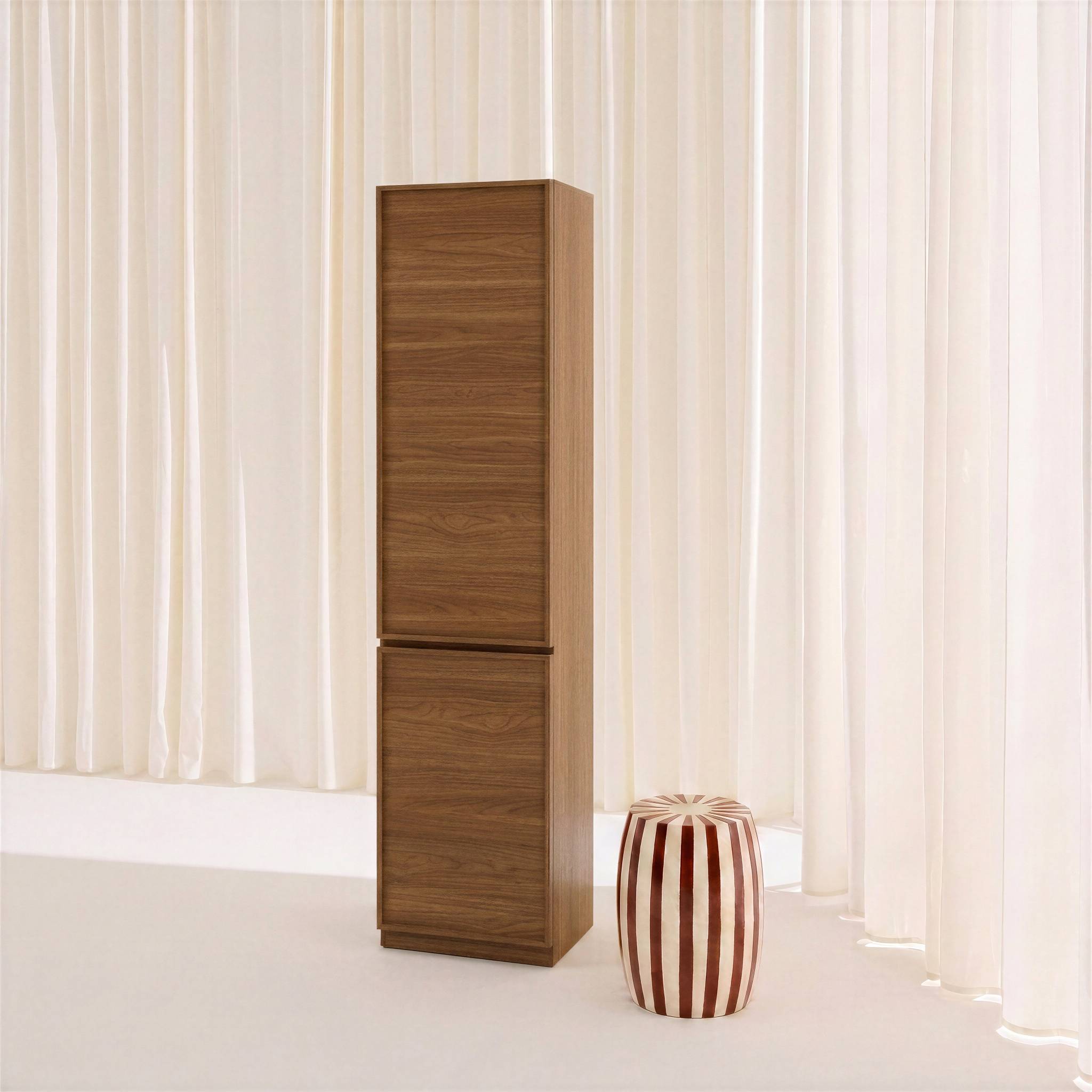 Module dressing décor bois 2 portes 5 niveaux KUBA