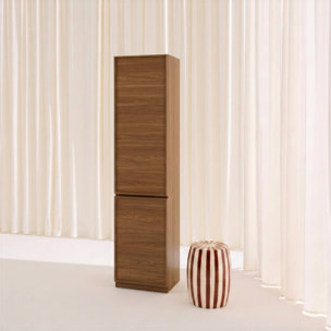 Module dressing décor bois 2 portes 5 niveaux KUBA