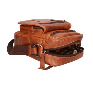 Borsa a tracolla unisex In Vera pelle Made in India 18x19x10 cm