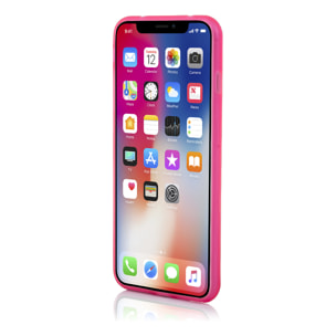DAM COVER IN TPU TRASPARENTE CON COLORI IPHONE X 7x1x14 Cm. Colore rosa