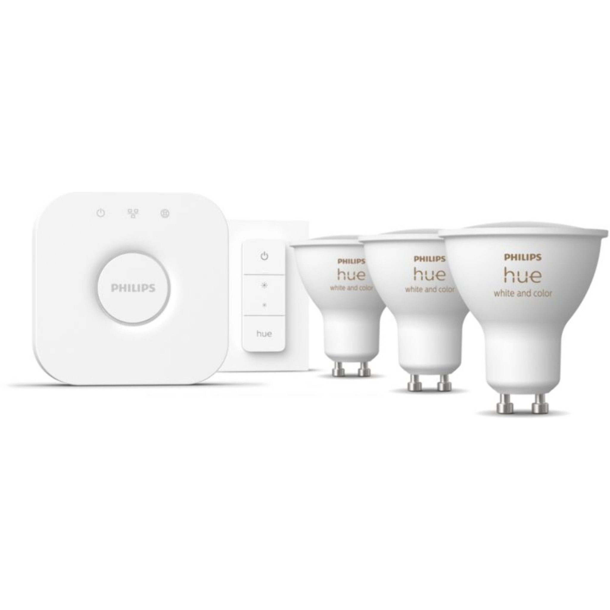 Pack PHILIPS HUE Kit de démarrage GU10x3+télecommande