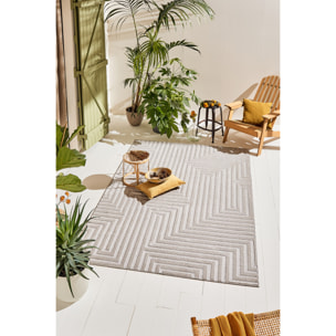 Tapis Loopin 338 gris 160x230 cm - Motif en relief - Indoor & Outdoor