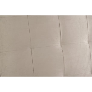Tête de lit capitonnée en tissu velours taupe L180 cm HALCIONA